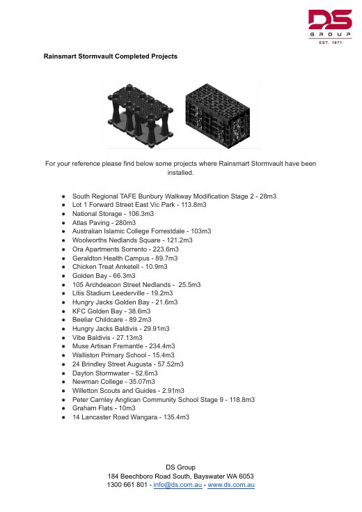 StormVault Completed Projects preview
